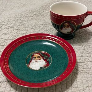 John Grossman Collection Old World Santa Cup & Saucer